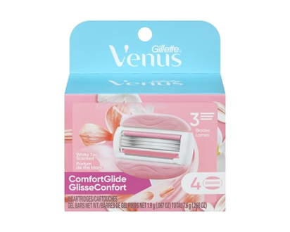 Gillette Venus ComfortGlide White Tea Women's Razor Refills, 4 Count - 4.0 EA