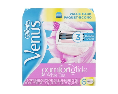 Gillette ComfortGlide White Tea Women's Razor Blade Refills, 6 Count - 6.0 EA