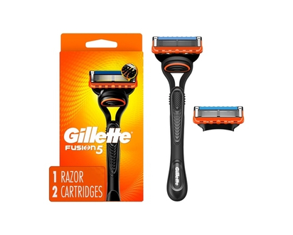 Gillette Razor for Men, 1 Razor Handle, 2 Razor Blade Refills, with Lubrastrip, for a Close Shave - 1.0 EA