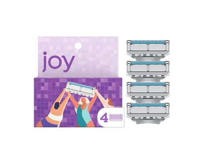 Joy Razor Blade Cartridge Refill for Women, 4 Blade Refills - 4.0 EA