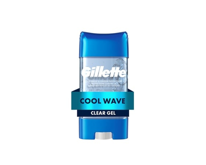 Gillette Antiperspirant Deodorant for Men, Clear Gel, Cool Wave, 72 Hr. Sweat Protection - 108.0 G