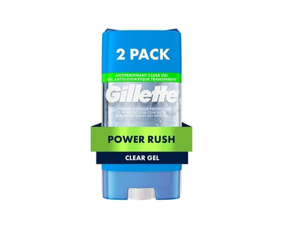 Gillette Antiperspirant Deodorant for Men, Clear Gel, Power Rush - 216.0 G