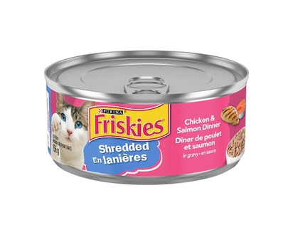 Purina Friskies Shredded Chicken and Salmon Dinner, Wet Cat Food - 156.0 G
