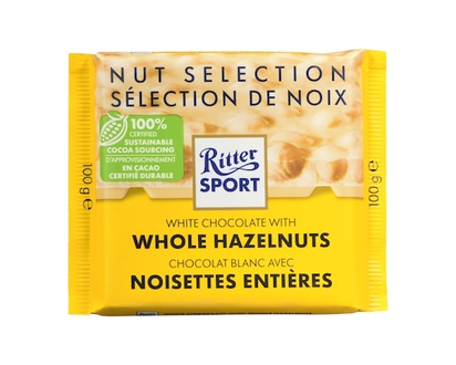 Ritter Sport White Chocolate Whole Hazelnut - 100.0 G