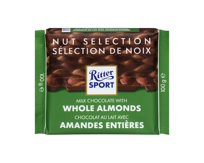 Ritter Sport Milk Chocolate Whole Almonds - 100.0 G