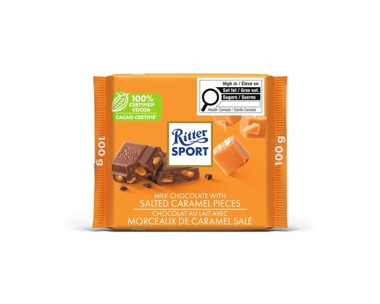 Milk Chocolate with Salted Caramel Pieces - 100.0 G