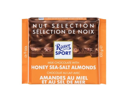 Milk Chocolate with Honey Sea-Salt Almonds - 100.0 G