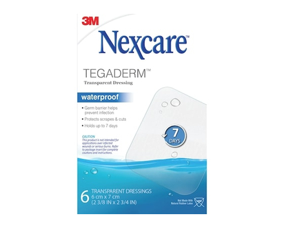 Nexcare™ Tegaderm™ Waterproof Transparent Dressing, Regular Size, 6 pk - 6 EA