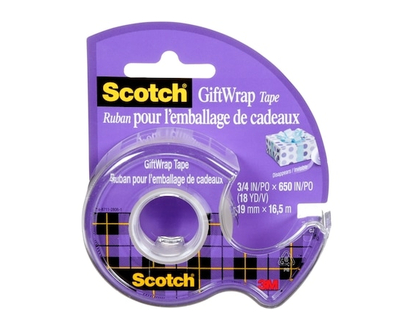 Scotch Gift-Wrap Tape, 3/4 in x 650 in - 1.0 EA