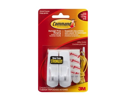 3M Utility Hooks Medium Strips - 1.0 EA