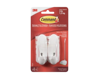 3M Medium Wire Hooks - 1.0 EA
