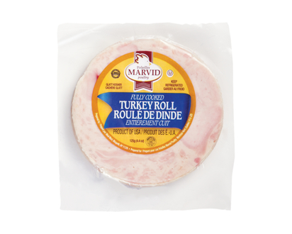 Marvid Poultry Kosher Cooked Turkey Roll - 125.0 G