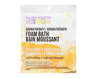 Aura Cacia Aromatherapy Foam Bath Tangerine & Grapefruit Refreshing - 70.9 G