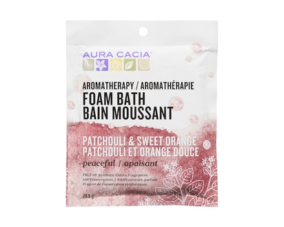 Aura Cacia Aromatherapy Foam Bath Patchouli & Sweet Orange Peaceful - 70.9 G