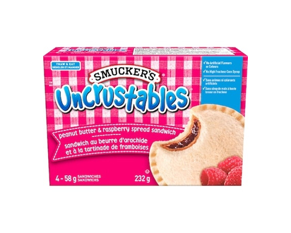 Smuckers Peanut Butter & Raspberry Spread Sandwich - 58.0 G