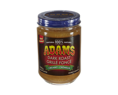 Adams 100% Natural Dark Roast Creamy Peanut Butter - 500.0 G