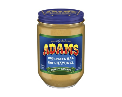 Adams 100% Natural Creamy Peanut Butter - 500.0 G