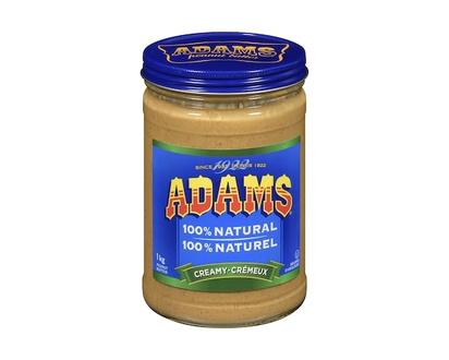 Adams 100% Natural Creamy Peanut Butter - 1.0 KG