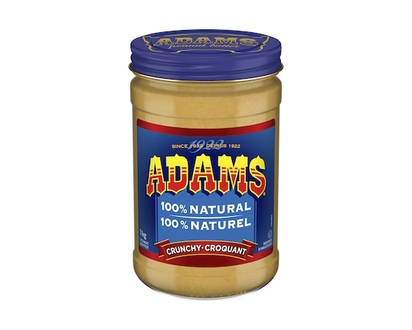 Adams 100% Natural Crunchy Peanut Butter - 1.0 KG