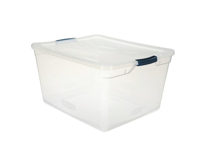 Rubbermaid Latching Clear Box, 67.2L - 1.0 EA