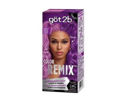 got2b Color RemixTM, Customizable Semi-Permanent Hair Color, Purple Punch - 1 EA