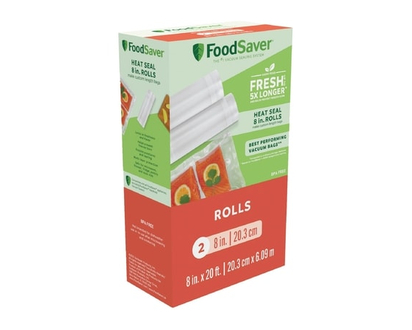 Food Saver 8" x 20' Vacuum Seal Rolls, 2 Pack - 1.0 EA