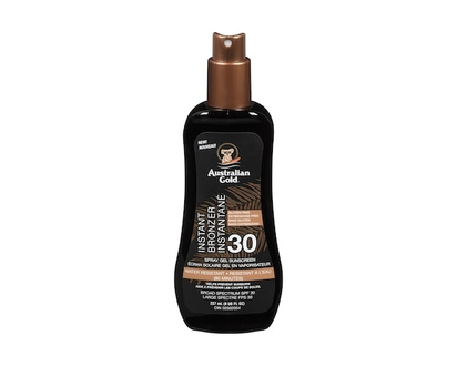Australian Gold Spray Gel Sunscreen Instant Bronzer Spf 30 - 237.0 ML