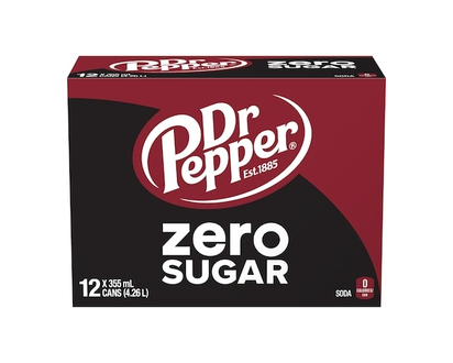 Dr Pepper Zero Sugar, 12-Pack - 355.0 ML