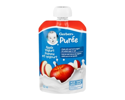 Gerber Apple Yogurt Purà©e, For Babies, Pouch - 99.0 G