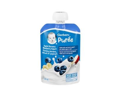 Gerber Apple Banana Blueberry Yogurt Purée - 99 G