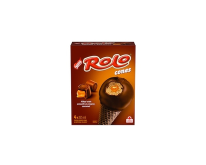 Nestlé Rolo Cones, Frozen Dessert, - 0.54 L