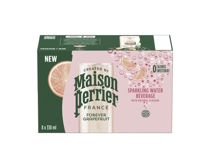 Maison Perrier Sparkling Water Beverage Forever Grapefruit, 8-Pack - 330.0 ML