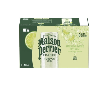 Maison Perrier Sparkling Water Beverage Forever Lime, 8-Pack - 330.0 ML
