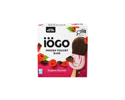 IOGO Frozen Yogurt Bars, Raspberry Chocolate - 320.0 ML