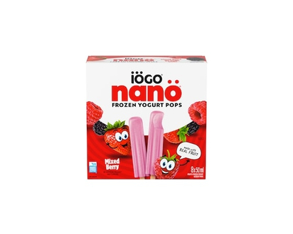 IOGO Nano Frozen Yogurt Pops, Mixed Berry, Real Fruit - 400.0 ML