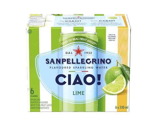 CIAO! Lime Flavoured Sparkling Water - 330.0 ML