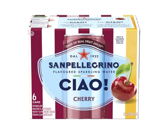 CIAO! Cherry Flavoured Sparkling Water - 330.0 ML
