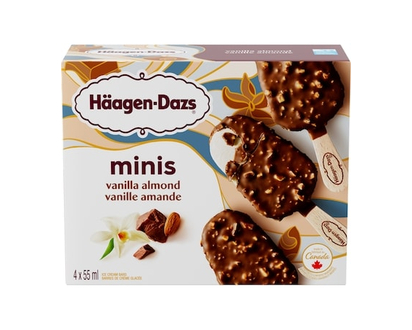 Haagen Dazs Ice Cream Miniatures Vanilla Almond Bars - 55.0 ML