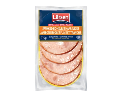 Larsen Extra Lean Smoked Boneless Ham Slices - 375.0 G