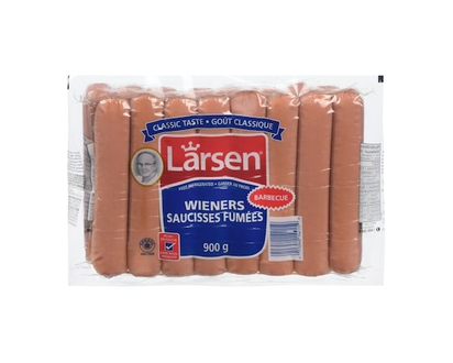 Larsen Barbecue Style Wieners - 900.0 G