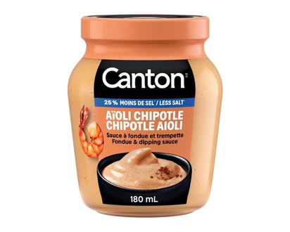 Canton Chipotle Aioli 25% Less Salt Fondue & Dipping Sauce - 180.0 ML