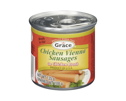 Grace Chicken Vienna Sausages In Chicken Broth - 130.0 G