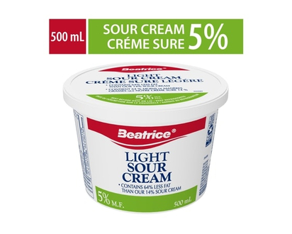 Beatrice 5% Light Sour Cream - 500.0 ML