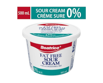 Beatrice 1% Fat Free Sour Cream - 500.0 ML