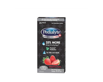 Pedialyte AdvancedCare Plus Electrolyte Powder Sticks, Strawberry Freeze - 102.0 G