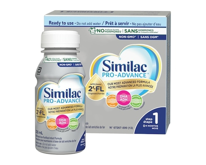 Similac Pro-Advance Step 1, Baby Formula, Our Closest Formula to Breast Milk with 2'-FL, Easy To Digest, 0+ Months, Ready to Feed, Case - 235.0 ML