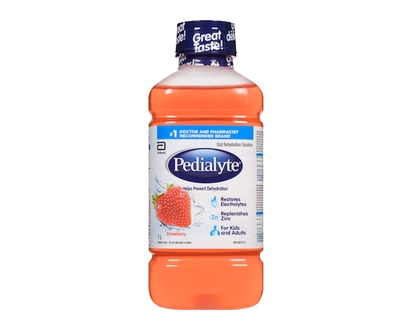 Pedialyte Electrolyte Oral Rehydration Solution, Strawberry, 1-L Bottle - 1 L