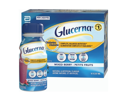 Glucerna Nutritional Drink, Meal Replacement Shakes, Complete Mixed Berry Bottles - 237.0 ML