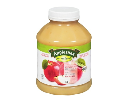 Apple Snax Au Naturel Applesauce Unsweetened - 1.24 L