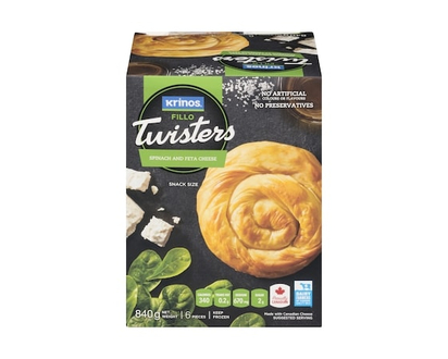 Krinos Fillo Twisters, Spinach & Feta Cheese - 840.0 G